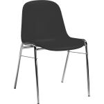 Besucherstuhl mit Chromgestell ergonomische Sitzschale