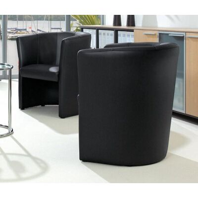 Clubsessel Echtleder schwarz Elegant, bequem und einladend