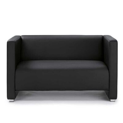 Sofa Zürich, Kunstleder schwarz Elegante Sitzmöbel