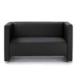 Sofa Zürich, Kunstleder schwarz Elegante Sitzmöbel