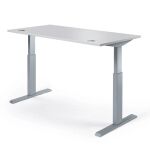 Sitz-/Stehschreibtisch Lichtgrau, Höhe 725 - 1185...