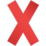 Hinweisaufkleber, Form Kreuz, ablösbar, signalrot,...