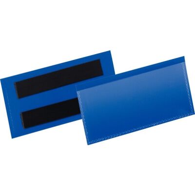 Magnetische Etikettentasche PP blau Format innen: 100x38mm