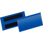 Magnetische Etikettentasche PP blau Format innen: 100x38mm