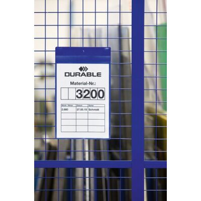 Neodym-Magnettasche A4 quer blau PP Außenformat: 311x280mm