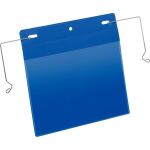 Drahtbügeltasche A5 quer blau PP Außenformat...