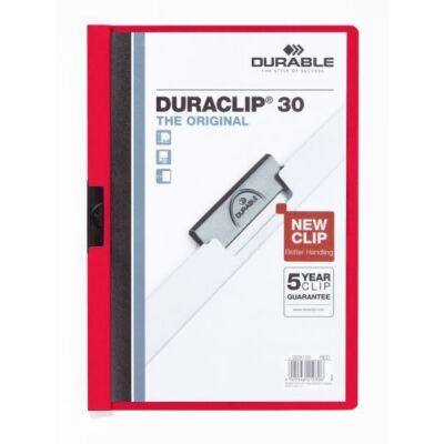 Klemmmappe für 30 Blatt rot Duraclip Original 30