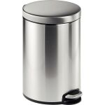 Treteimer aus Edelstahl, 12 Liter, silber,...