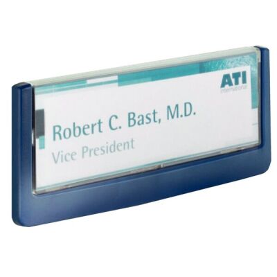 Türschild aus ABS und Acryl Sichfenster 149x52,5mm, graphit