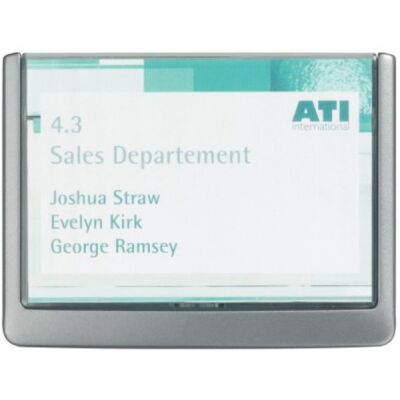 Türschild aus ABS und Acryl Sichfenster 149x105,5mm,graphit