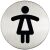 Piktogramm "WC Damen" 83mm Edelstahl zum selbstkleben
