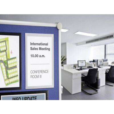 Folienrahmen Grip A4, schwarz, für schnelles Auswechseln von Infos,