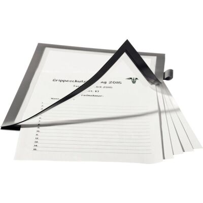 DURAFRAME NOTE, A4, silber, direkte Beschriftung möglich, Füllverm. 5 Bl.