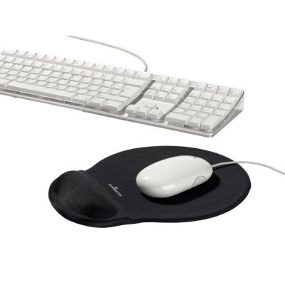 Mauspad Ergotop mit Gel, anthrazit, integrierte Handgelenkstütze,