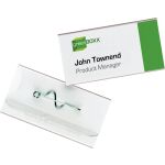 Namensschild mit Nadel 60x30mm Kunststoff 100 Stück