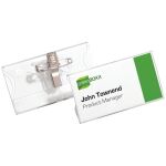 Namensschild m.Kombiklemme 75x40mm Acryl 25 Stück