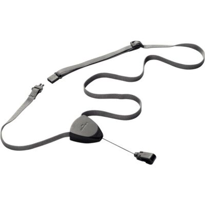 Textilband 10 mm, längenverstellbar, schwarz, für Namenschilder.