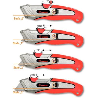 Ecobra Profi-Sicherheits-Cutter Trapezklinge