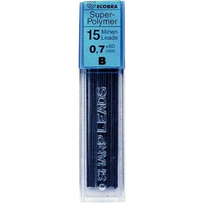 Ecobra Feinminen 0,7mm, B, schwarz passend für alle Druckbleistifte