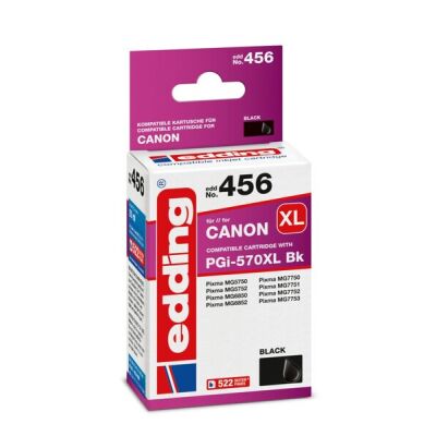 Edding Druckerpatrone 456 Canon 570XL schwarz, Ersetzt: Canon PGi-570XL, No.570XL