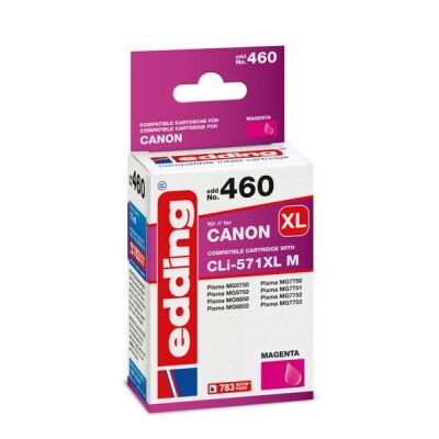 Edding Druckerpatrone 460 Canon 571XL magenta, Ersetzt: Canon CLI-571XL, No.571XL