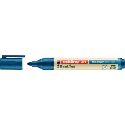 Flipchartmarker EcoLine 31, blau, Rundspitze, 1,5 - 3 mm