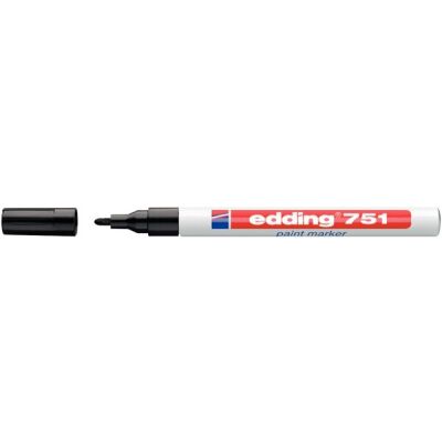 Marker Lack 751 Rund 1-2mm schwarz