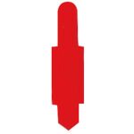 Stecksignale, rot, PVC, 15 x 55 mm