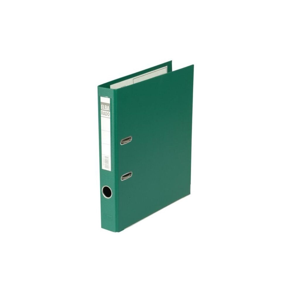 Ordner Rado-Plast A4 RB 50mm grün aus PVC, Sichttasche am Rücken - ka