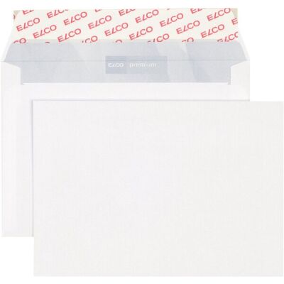 FSC Briefumschlag im Format C6, hochweiss mit grauem Innendruck und Haftklebung, 100 g, 1 Pack = 500 Stück