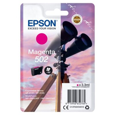 Tintenpatrone T02V2, magenta, für Expression Home XP-5100, XP-5105 WorkForce WF-2860DWF, WF-2865DWF 502, Inhalt: 3,3 ml