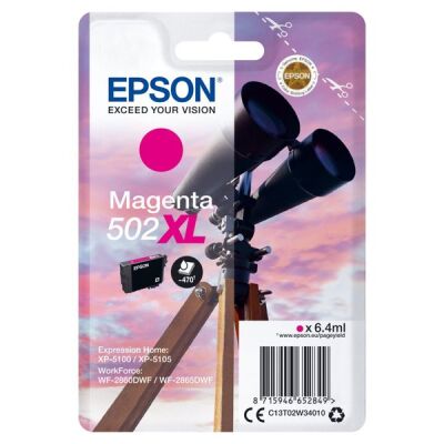 Tintenpatrone T02W3 XL, magenta, für Expression Home XP-5100, XP-5105, WorkForce WF-2860DWF, WF-2865DWF, Inhalt: 6,4 ml