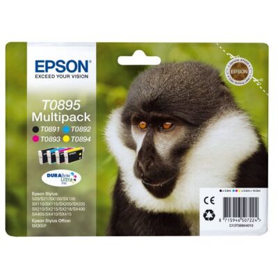 Tintenpatrone Multipack T0895 für Stylus DX4400, S20, S21, SX100,