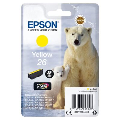 Tintenpatrone 26, gelb, für XP-600 / XP-700-800, Inhalt: 4,5 ml, für ca. 300 Seiten