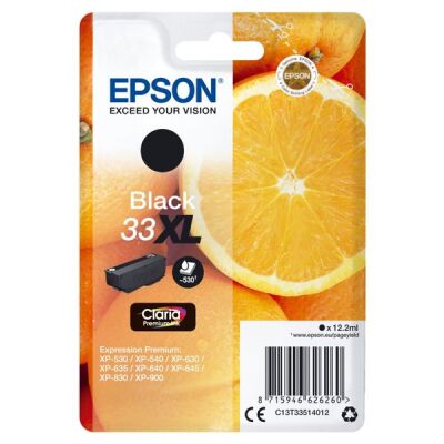 Tintenpatrone T3351 XL, schwarz, für Expression Premium XP-530 / XP-630 / XP-635 / XP-830, Inhalt: 12,2 ml, ca. 530 Seiten