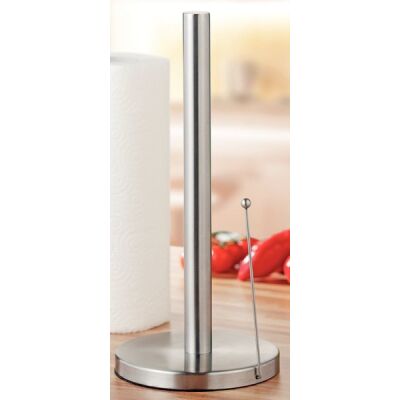 Küchenrollenhalter SAM, Edelstahl, matt gebürstet, mit Abrollstop