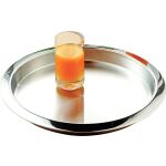 Tablett VENGA rund mit Rand, Edelstahl 18/10,...