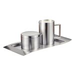 Milch- und Zucker-Set WAVE, Edelstahl, 18/10, 5er Set:...