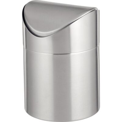 Tischabfallbehälter SWING, Edelstahl 18/10, Schwingdeckel, matt gebürstet
