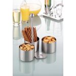 Snack-/Dip-Set BOSTON, Edelstahl 18/10, 3 Schalen mit...