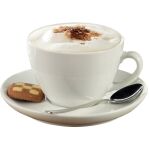 Cappuccino-Tasse BISTRO, Porzellan, weiß, glatt,...