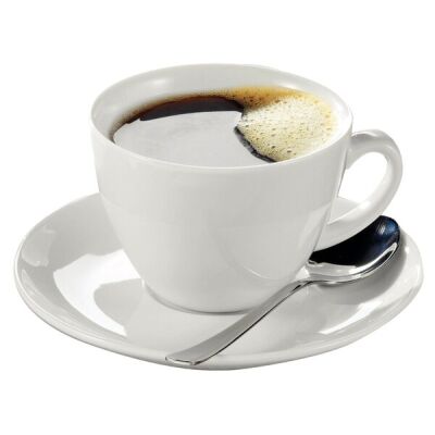 Kaffee-Tasse BISTRO, Porzellan, weiß, glatt, 6er Set