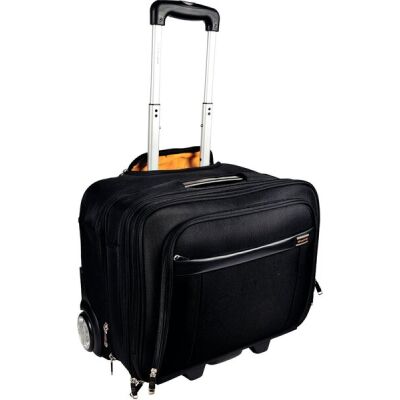 Trolley mit Rollen und Teleskopgriff Für Laptops bis 15,6", 4 Fächer,