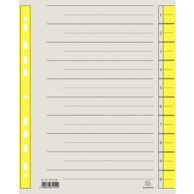 Trennblätter A4 gelb, 230g/qm Karton Mikroperforation