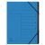 Ordnungsmappe Colorspan 7 Fächer, blau, mit Gummizug, innen schwarz