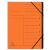 Ordnungsmappe Colorspan 7 Fächer, orange, mit Gummizug, innen schwarz