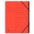 Ordnungsmappe Colorspan 7 Fächer, rot, mit Gummizug, innen schwarz