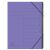 Ordnungsmappe Colorspan 7 Fächer, violett, mit Gummizug, innen schwarz