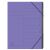 Ordnungsmappe Colorspan 7 Fächer, violett, mit Gummizug, innen schwarz