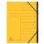 Ordnungsmappe Colorspan 7 Fächer, gelb, mit Gummizug, innen schwarz